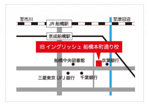 船橋本町通り校アクセスマップ